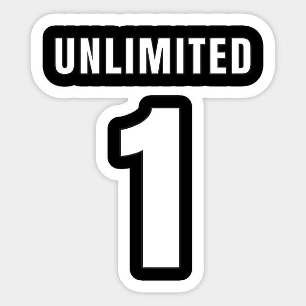 UNLIMITED NUMBER 1 FRONT-PRINT Sticker by mn9